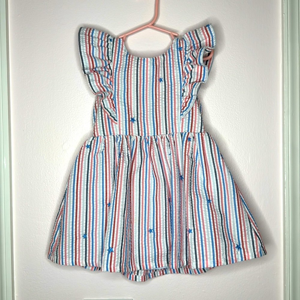 Cat and jack size 3T red white and blue dress.